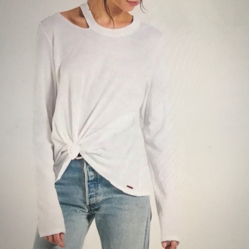 NWT n:philanthropy Long Sleeve Top L White
